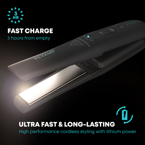 Revamp ST-1700X-EU2 Progloss Liberate Cordless Ceramic Compact Hair Straightener Black