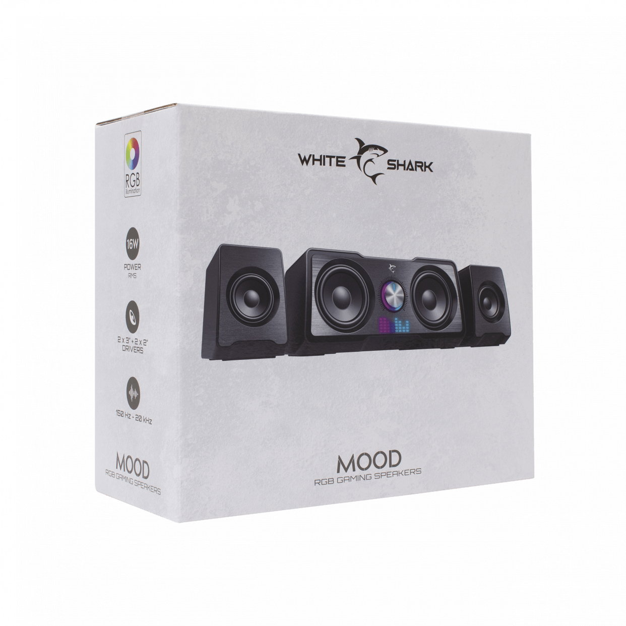 White Shark MOOD GSP-968 RGB Gaming 2.2 Speaker System Black