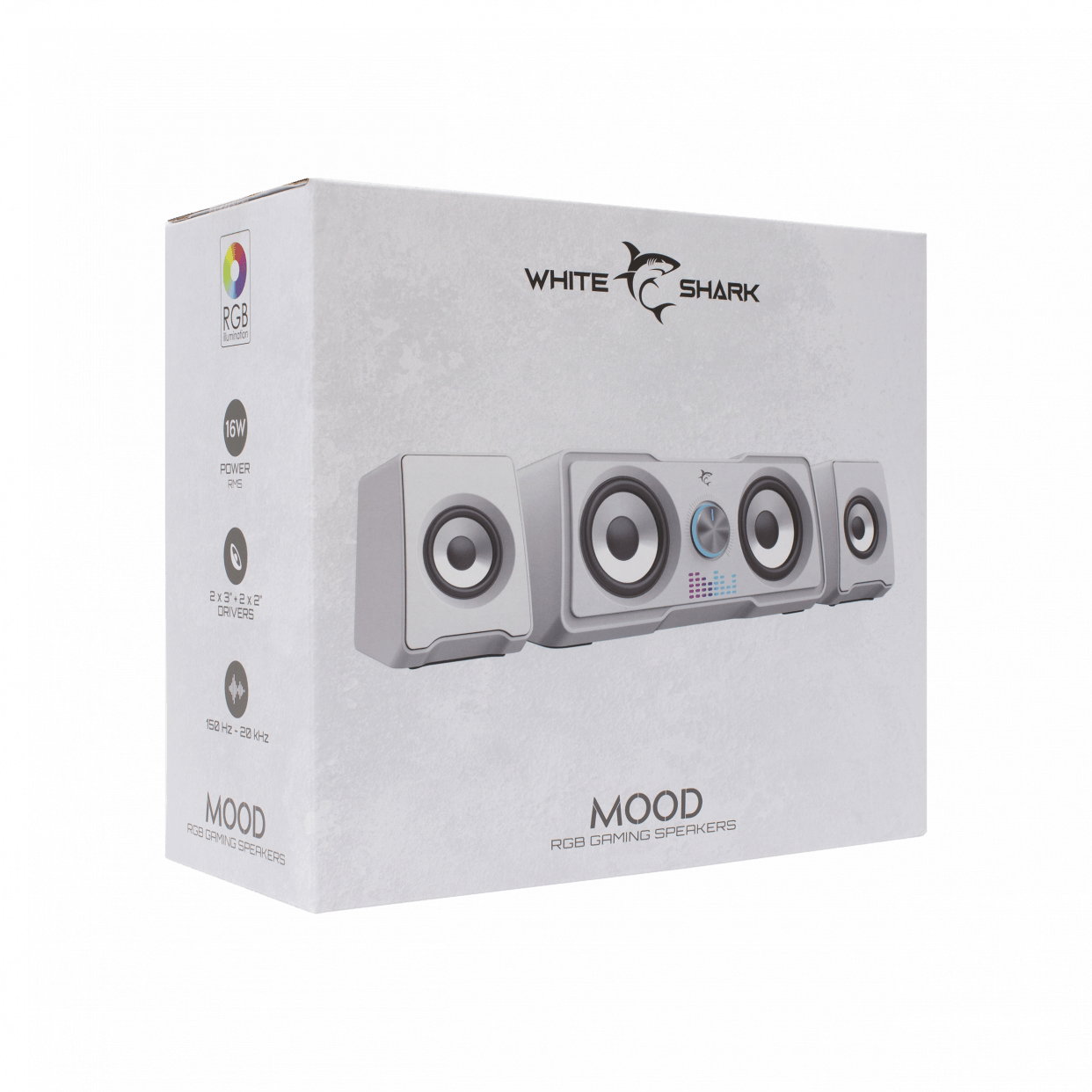 White Shark MOOD GSP-968 RGB Gaming 2.2 Speaker System White