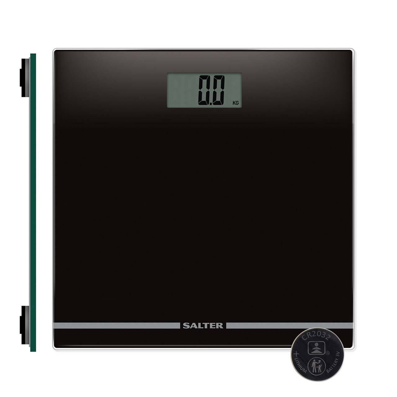 Salter 9205 BHCFEU12 Large Display Glass Electric Scale, Black