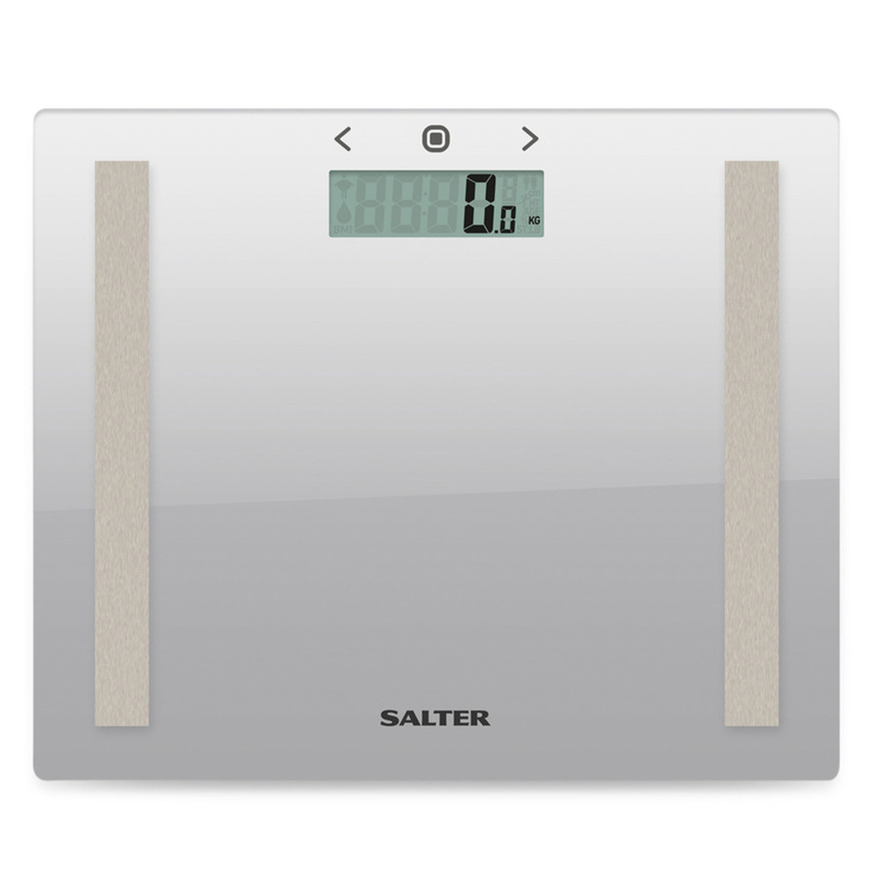 Salter 9113 SV3RAREU16 Compact Glass Analyser Bathroom Scales - Silver