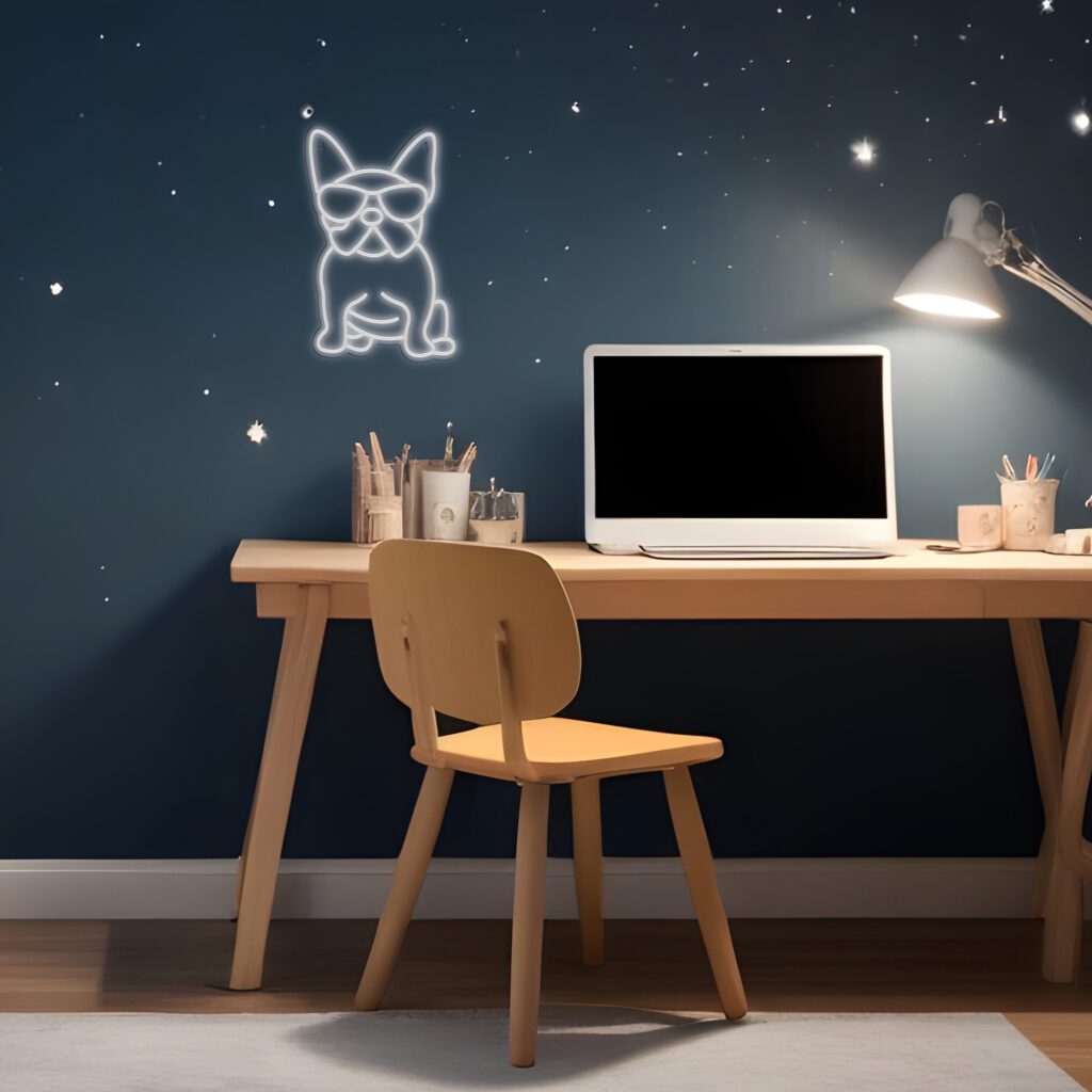 Manta SNL66WH Style Neon Lights FRENCH BULLDOG White