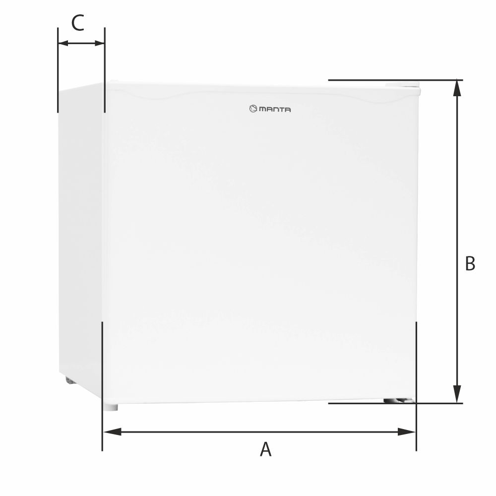 Manta MM515PWH Fridge 46L White