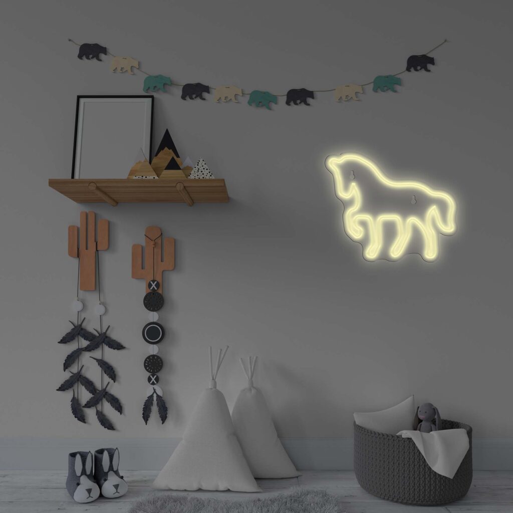 Manta SNL103WH Style Neon Lights HORSE White