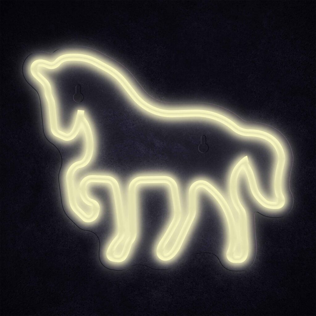 Manta SNL103WH Style Neon Lights HORSE White
