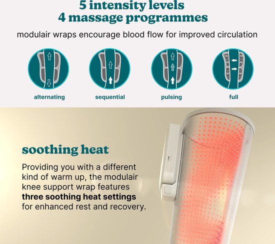 Homedics SR-CMXKE10HBND Modulair Compression System Knee Wrap + Controller