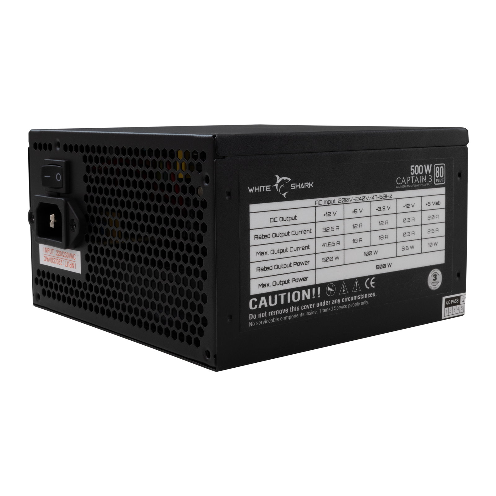 White Shark GPSU-W500F Captain 3 500W 80+ RGB