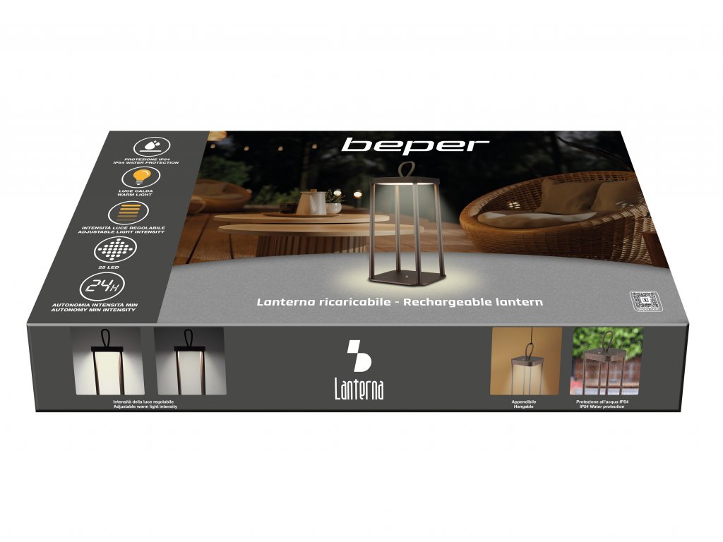 Beper P207ILI102 Rechargeable Lantern Corten