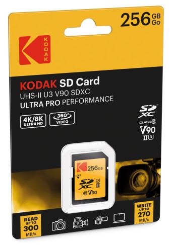 Kodak SDXC 256GB UHS-II U3 V90 Ultra Pro