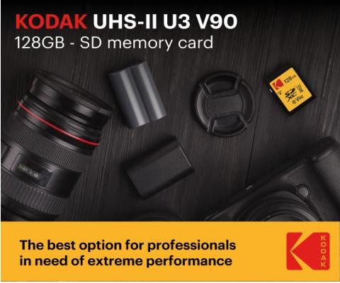 Kodak SDXC 256GB UHS-II U3 V90 Ultra Pro