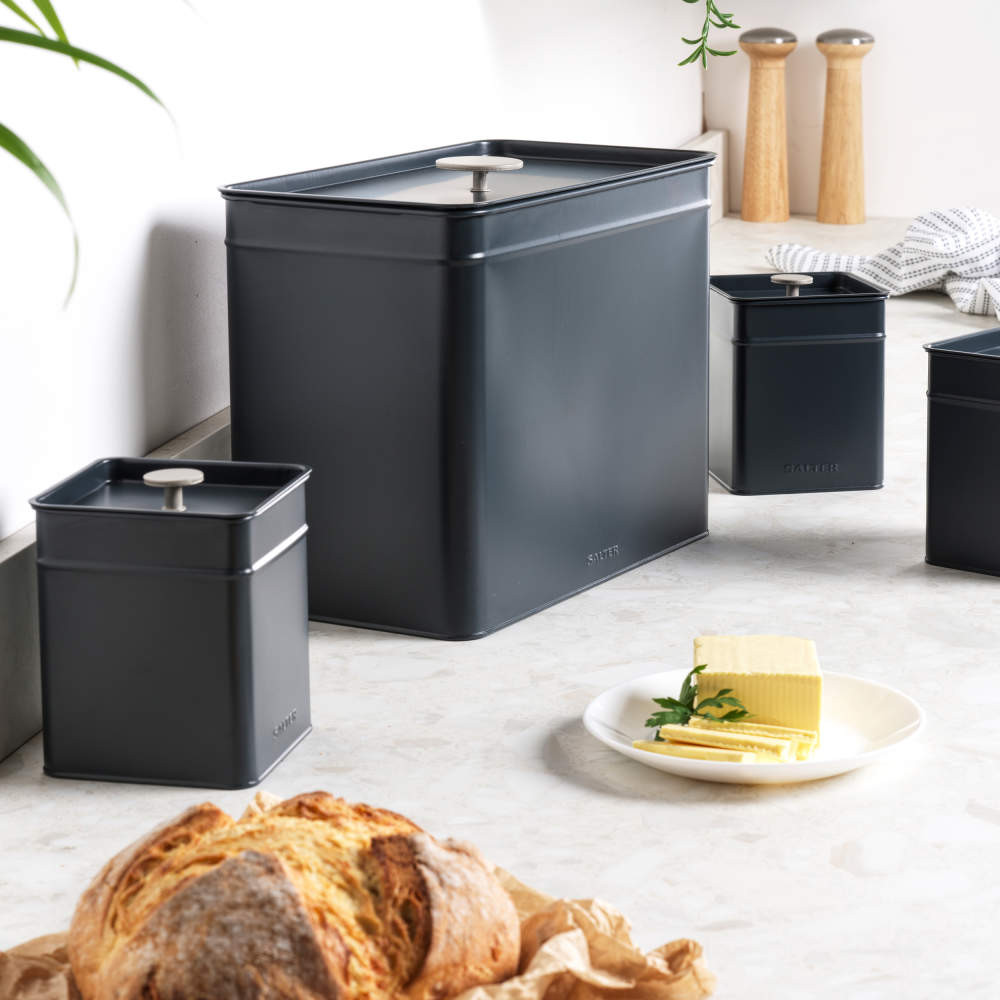 Salter BW126131EU7 Marino 4-Piece Bread Bin & Canister Set