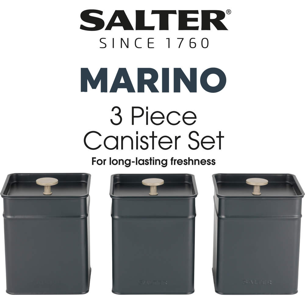 Salter BW124591EU7 Marino 3-Piece Canister Set