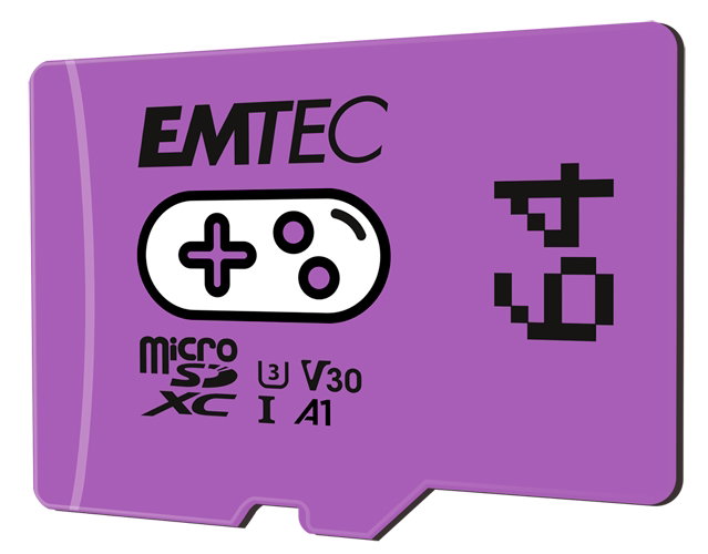Emtec MicroSDXC 64GB UHS-I U3 V30 A1 Gaming Purple