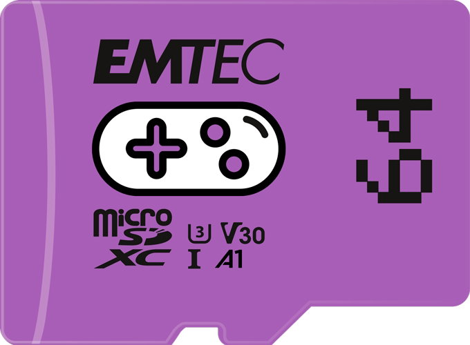 Emtec MicroSDXC 64GB UHS-I U3 V30 A1 Gaming Purple