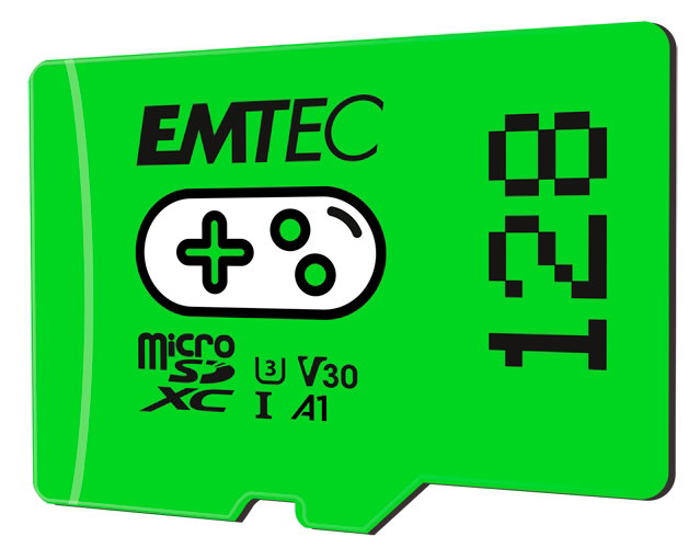 Emtec MicroSDXC 128GB UHSI U3 V30 A1 Gaming Green
