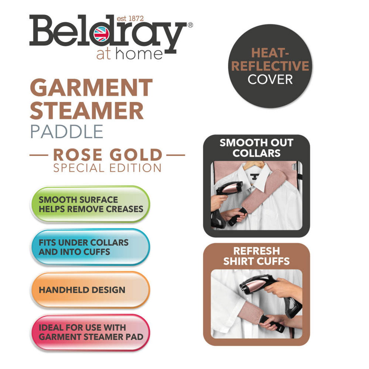 Beldray LA031534ROSEFEU7 Garment Steamer paddle
