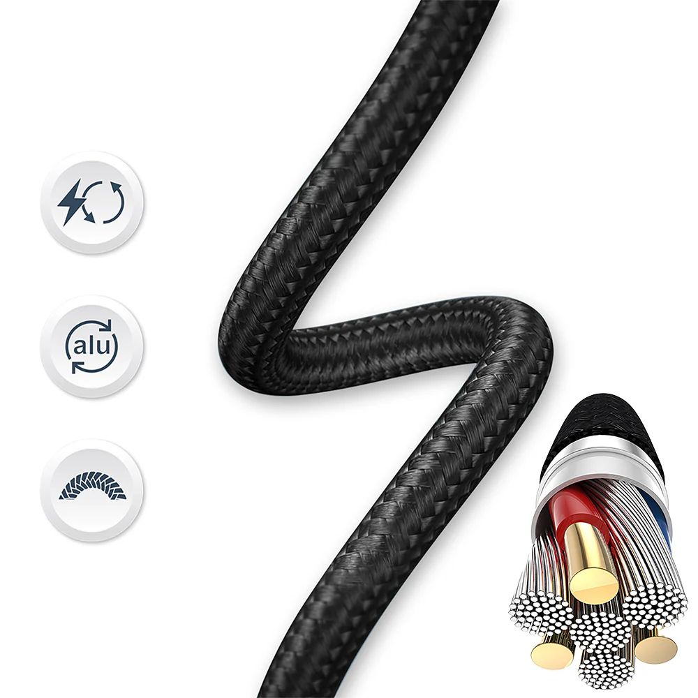 Tellur Minimalist USB-C to USB-C cable, 240W,2m, black