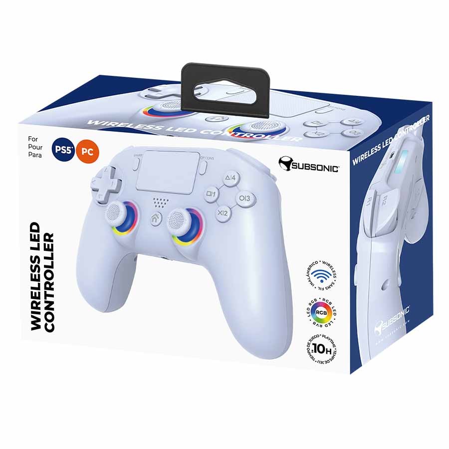 Subsonic Wireless Led Controller White for PS5
