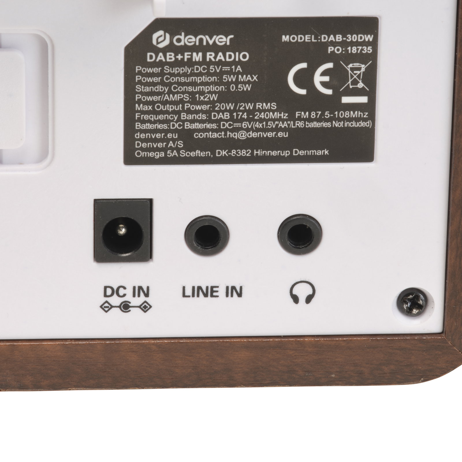 Denver DAB-30DW Dark Wood