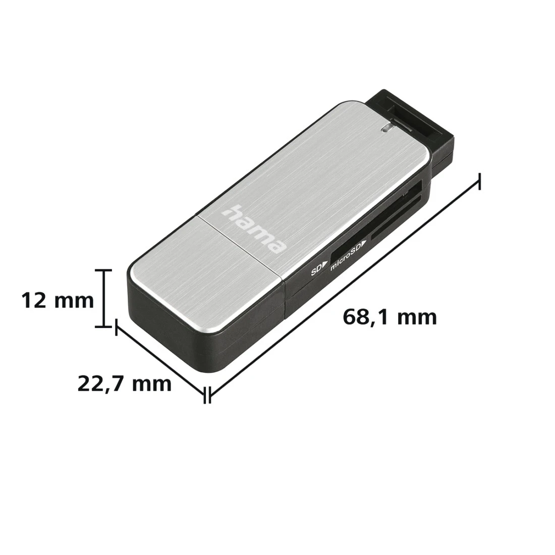 Hama 00123900 USB 3.0 Card Reader Aluminium