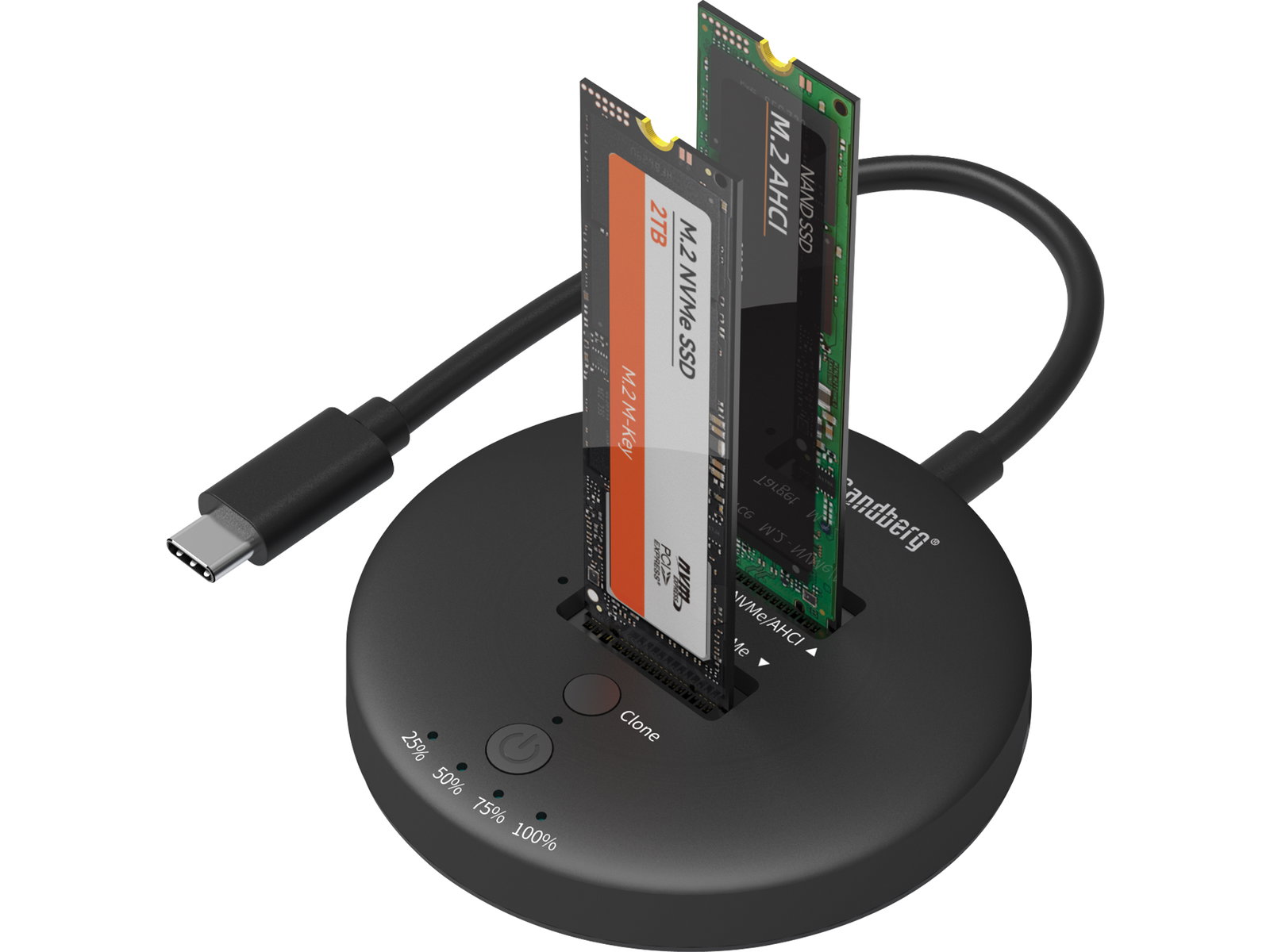 Sandberg 136-72 USB 3,2 Cloner Dock for NVMe M.2 SSD