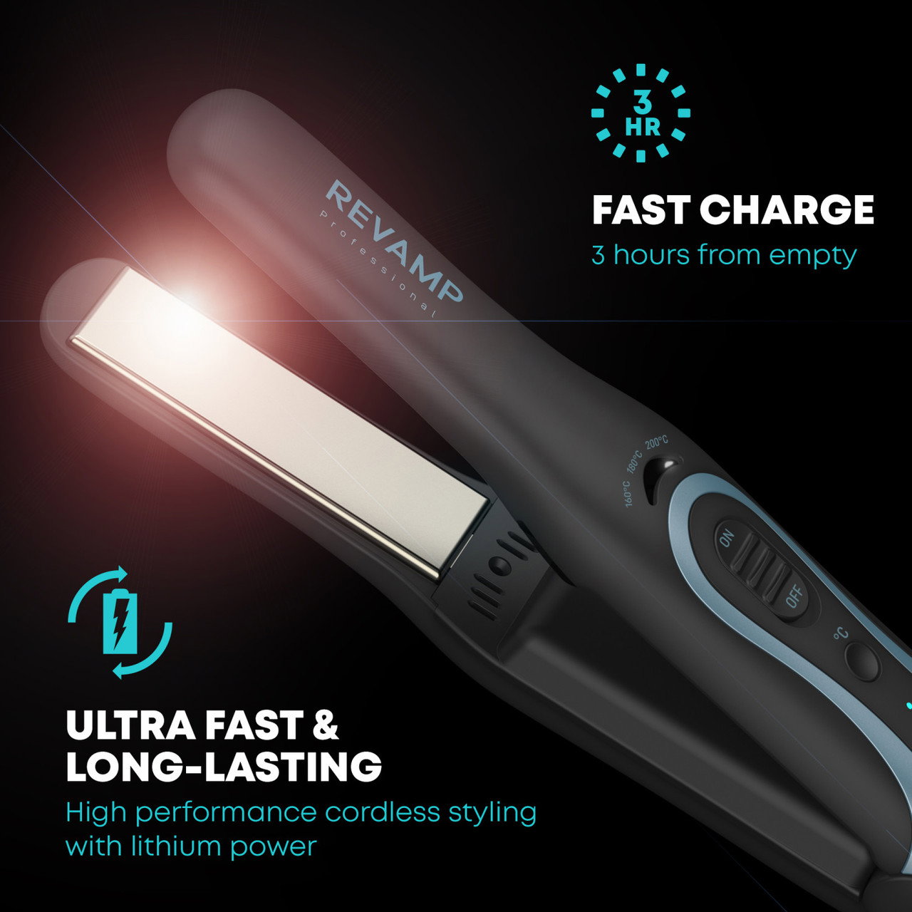 Revamp ST-1750-EU2 Liberate Shine Cordless Compact Ceramic Hair Straightener