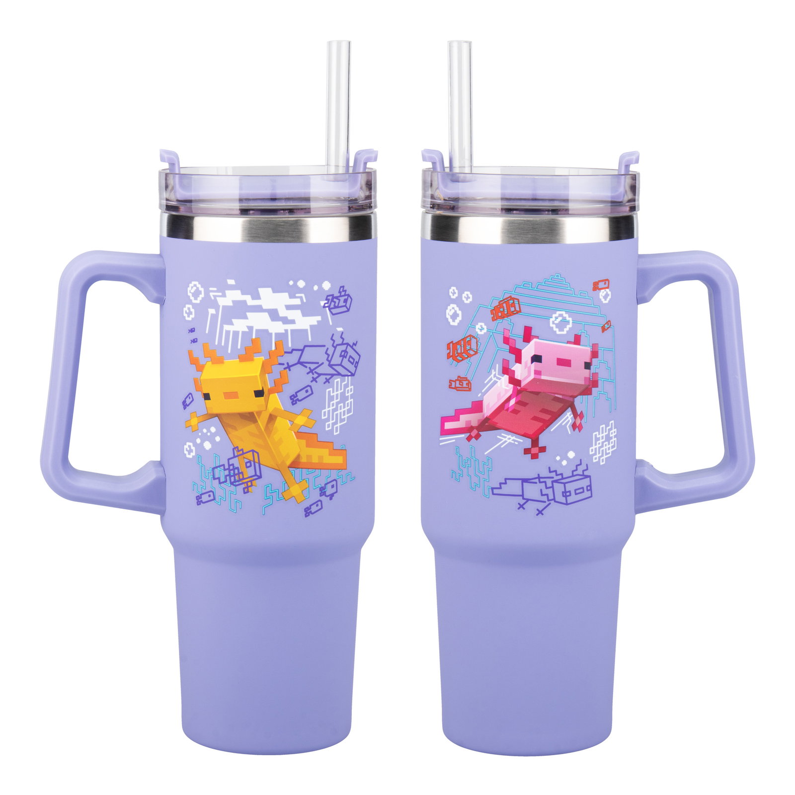 Paladone Minecraft Purple 900 ml Insulated Cup with Straw