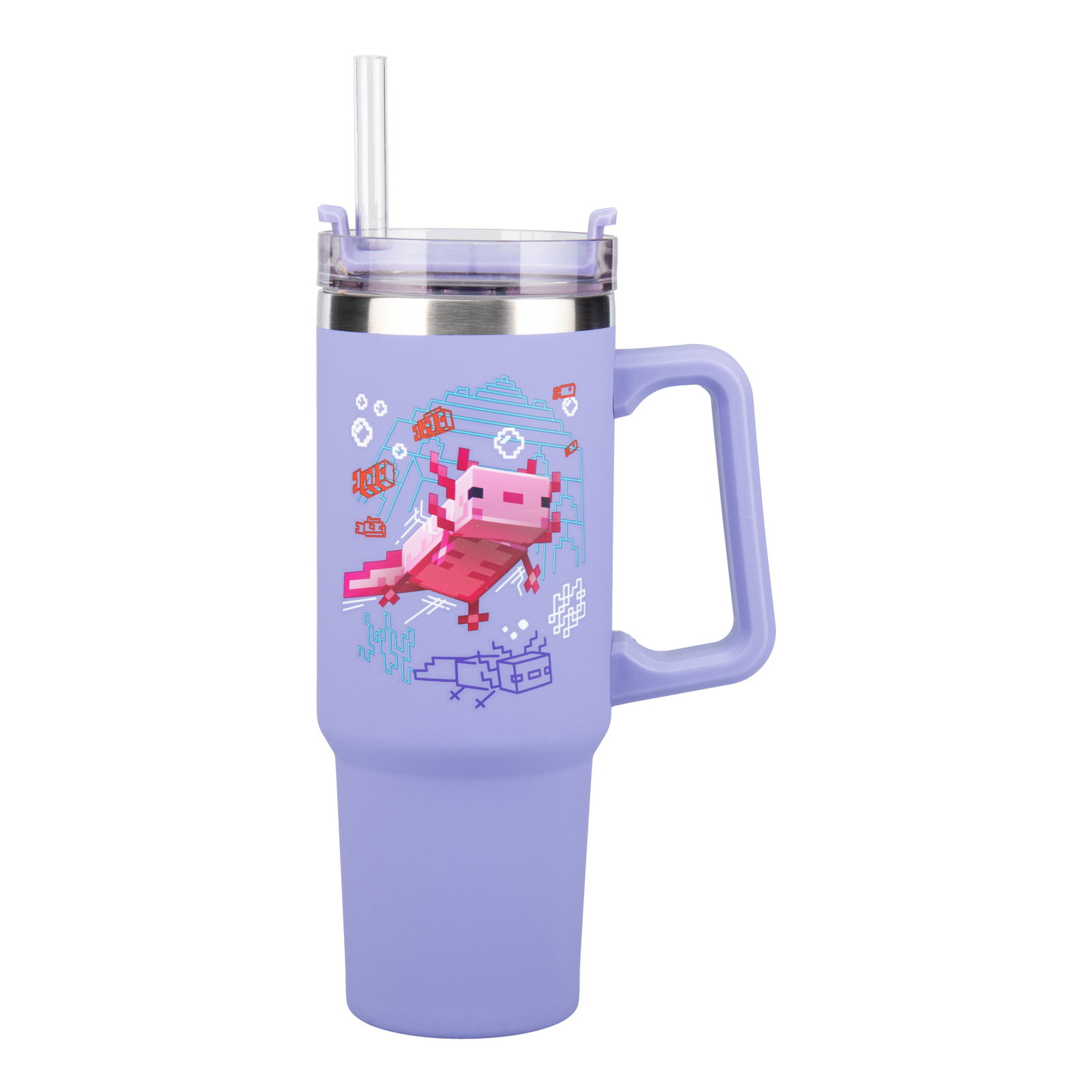 Paladone Minecraft Purple 900 ml Insulated Cup with Straw
