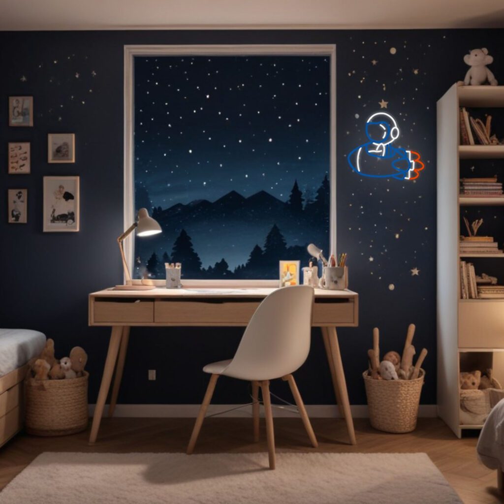 Manta SNL90MT Style Neon Lights ASTRONAUT ON RAKETA