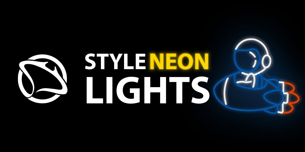 Manta SNL90MT Style Neon Lights ASTRONAUT ON RAKETA