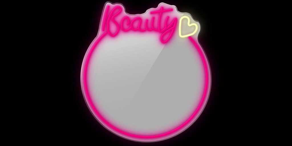 Manta MASNL130PK Style Neon Lights BEAUTY LED Neon Mirror