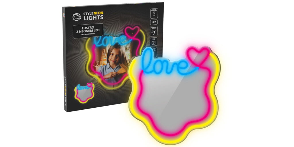 Manta MASNL131MT Style Neon Lights LOVE LED Neon Mirror