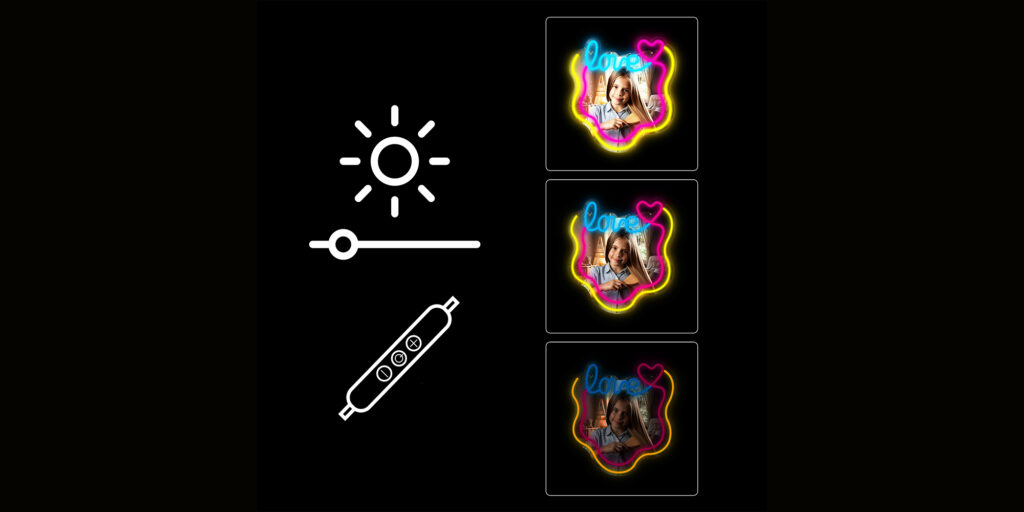 Manta MASNL131MT Style Neon Lights LOVE LED Neon Mirror