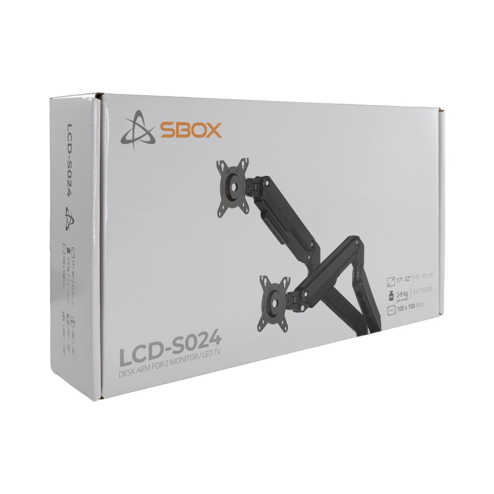 Sbox Desktop LCD-S024-3 (17-32/2x2-9kg/100x100)