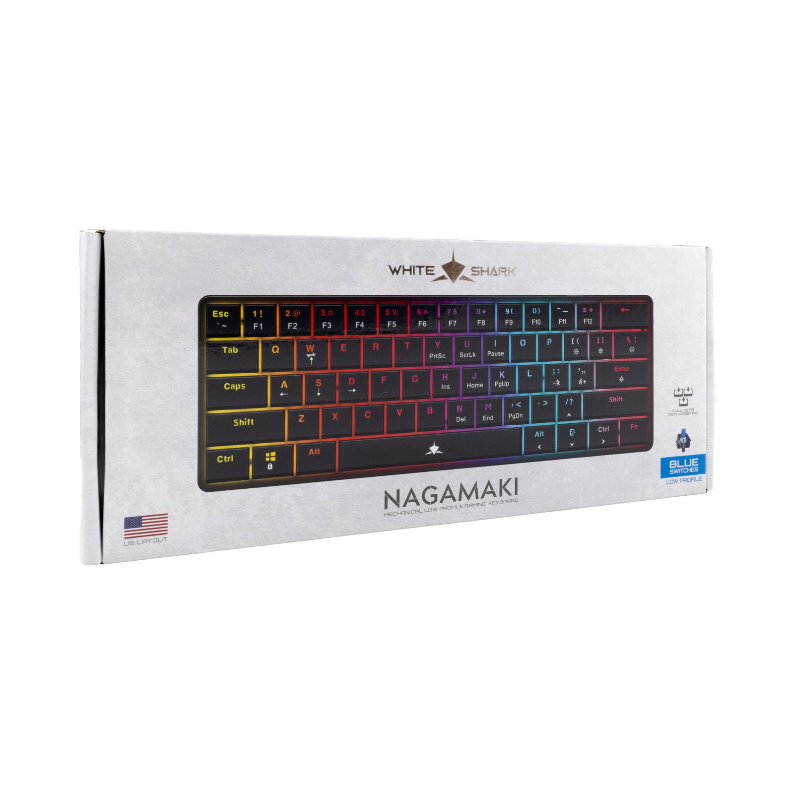White Shark GK-006121 Nagamaki Black-Mechanical US-Blue.SW