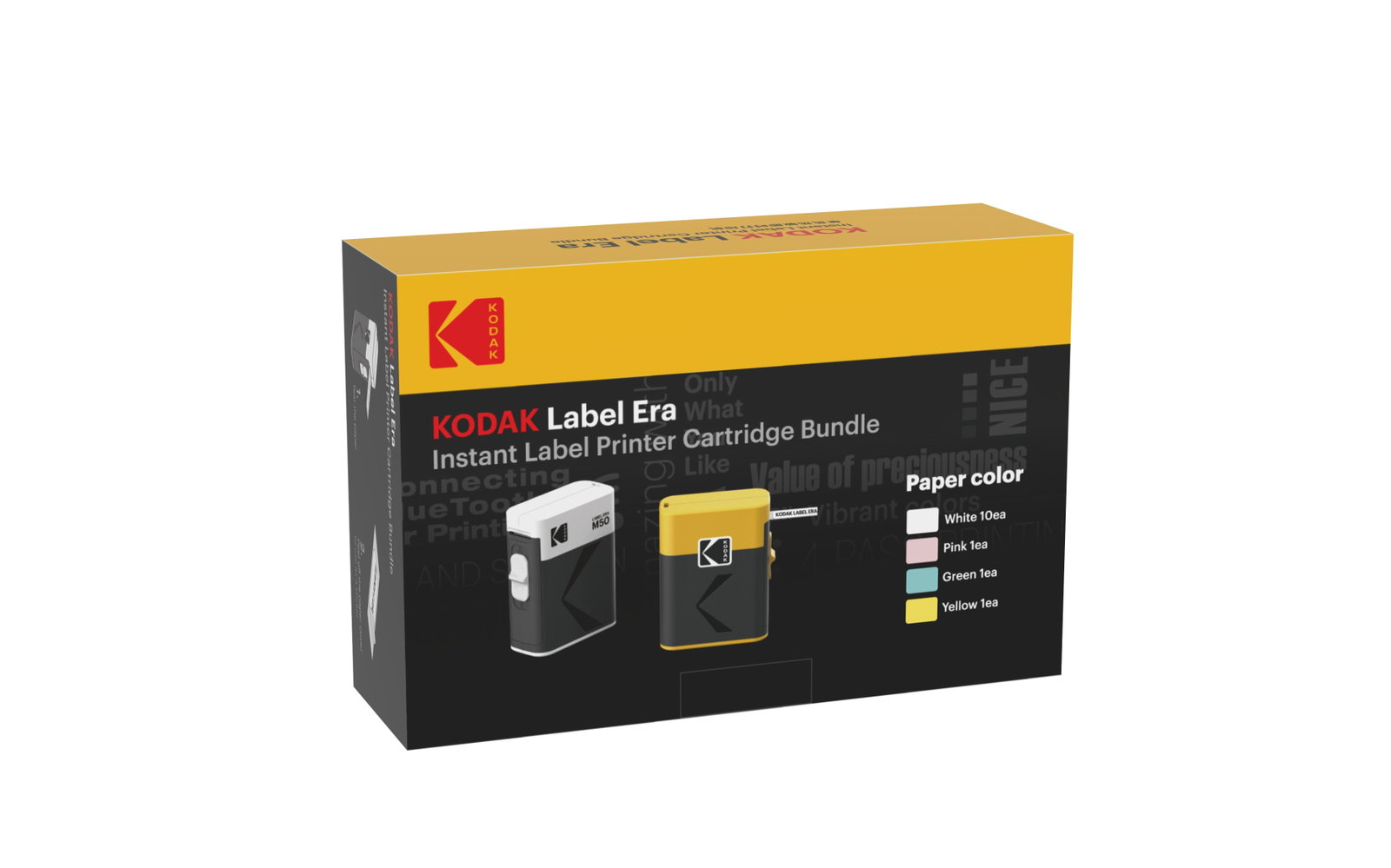 Kodak M50 Label Era Instant Label Printer Cartridge Bundle ( + 13 Rolls) Yellow