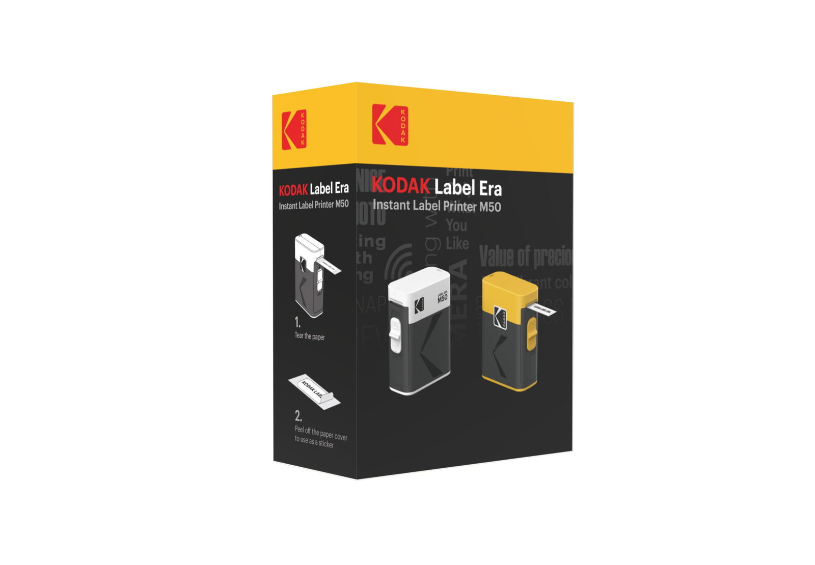 Kodak M50 Label Era Instant Label Printer Cartridge Bundle ( + 13 Rolls) Yellow