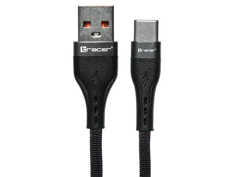 Tracer 47486 USB A - USB C M/M 1m Cable Black