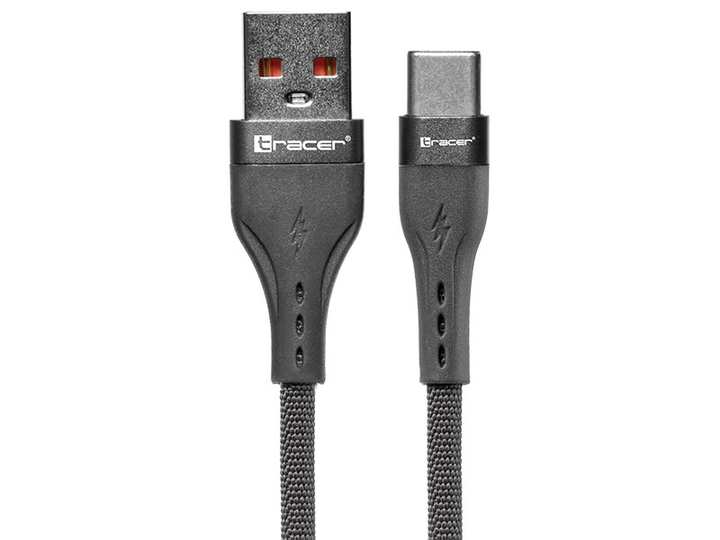 Tracer 47487 USB A - Type C M/M 1m Cable Grey