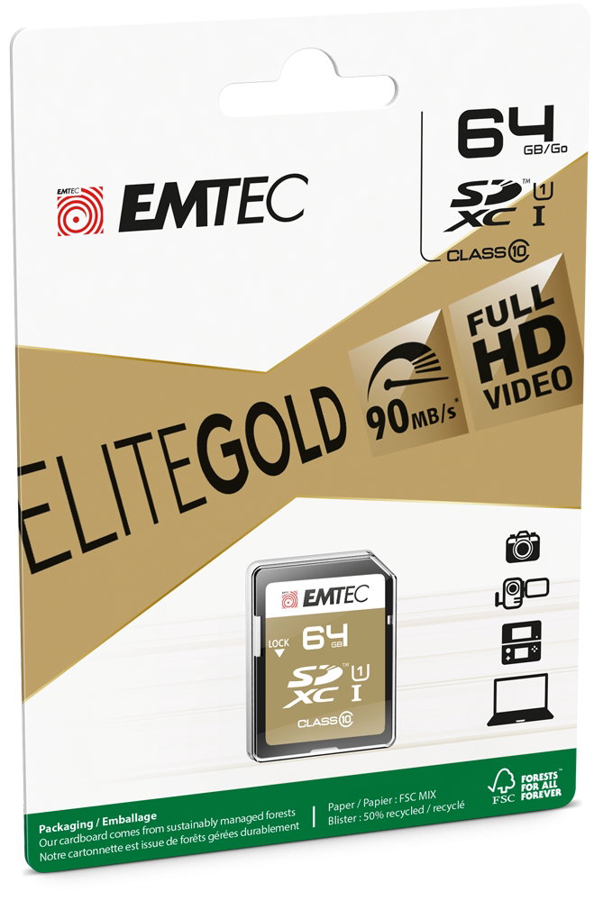Emtec SDXC 64GB UHS-I U1 EliteGold