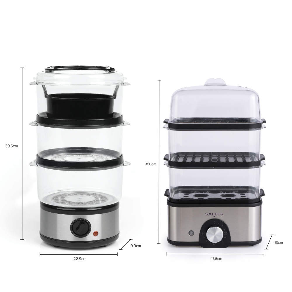 Salter EK5885VDE Compact 3-Tier Steamer