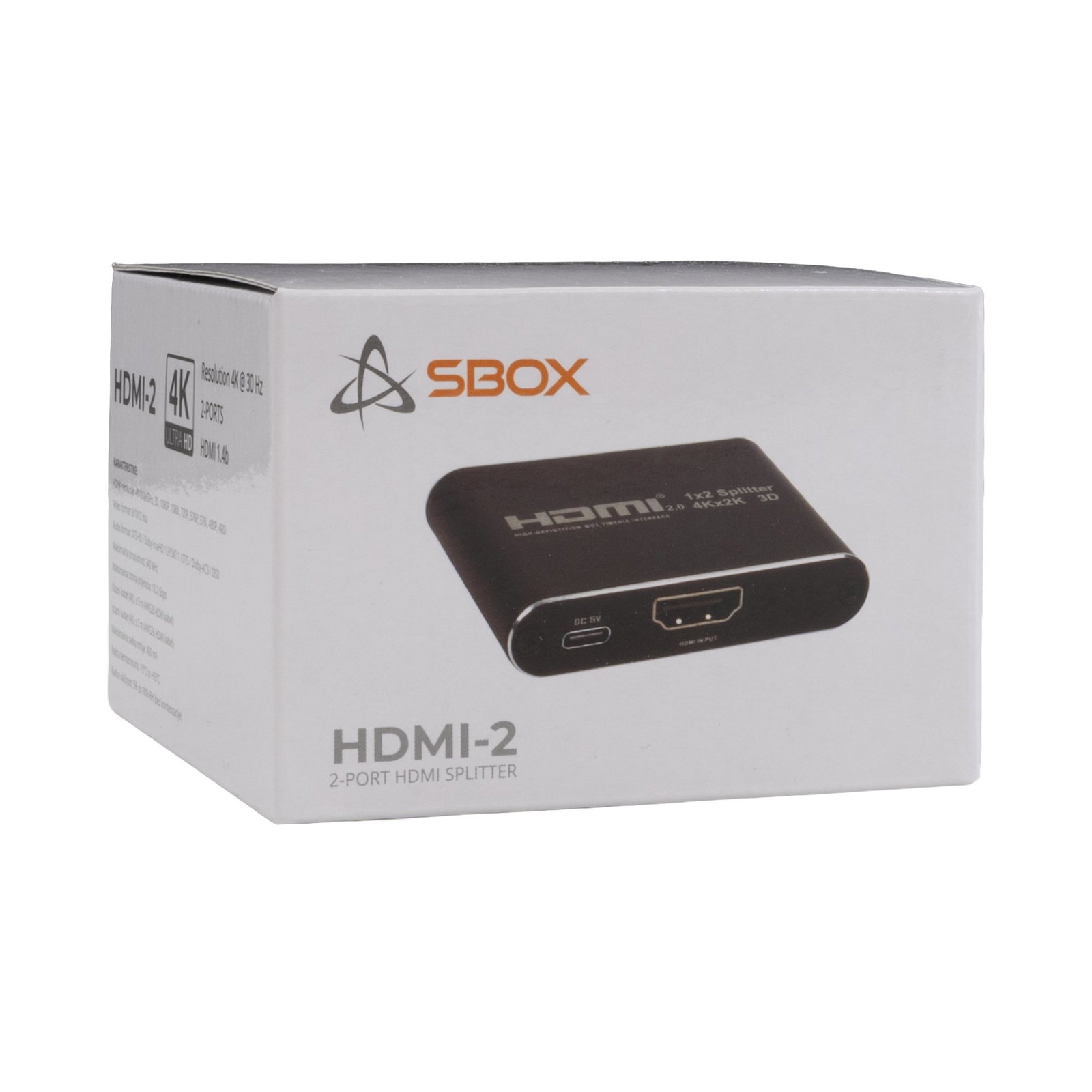 Sbox HDMI-2-V2 HDMI Splitter 1x2 4K@30 Hz
