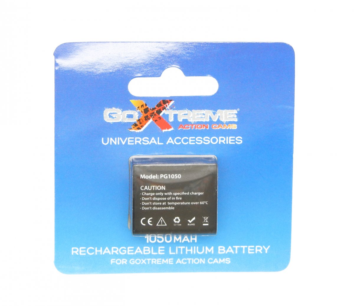 GoXtreme 1050mAh 3.7 V Akku for Rallye, Endurance, Discovery & Pioneer 01472