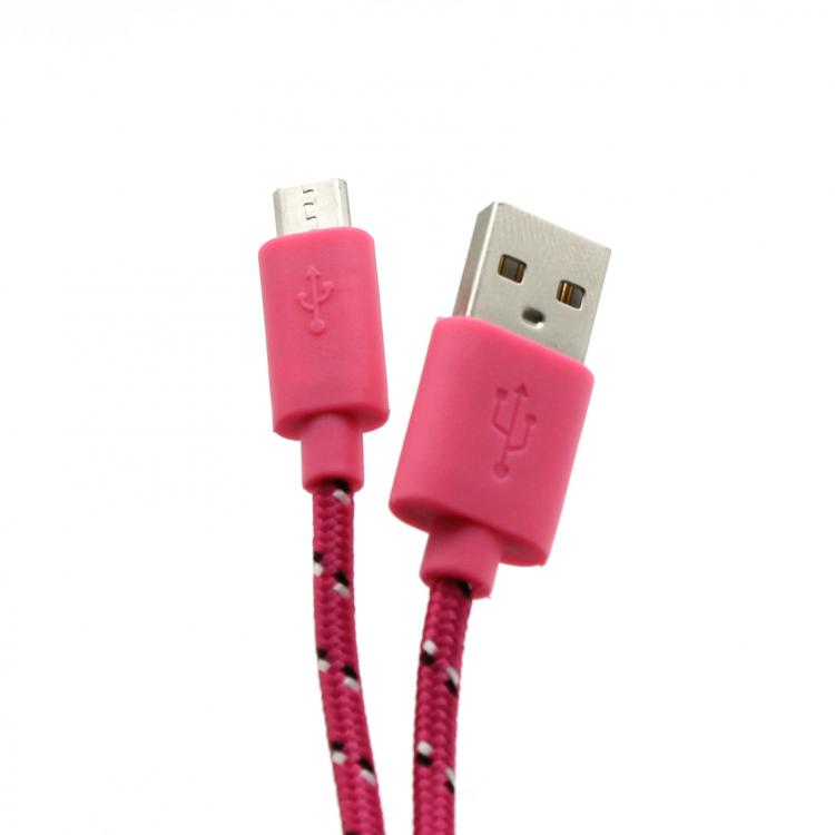 Sbox USB-1031P USB->Micro USB 1M pink