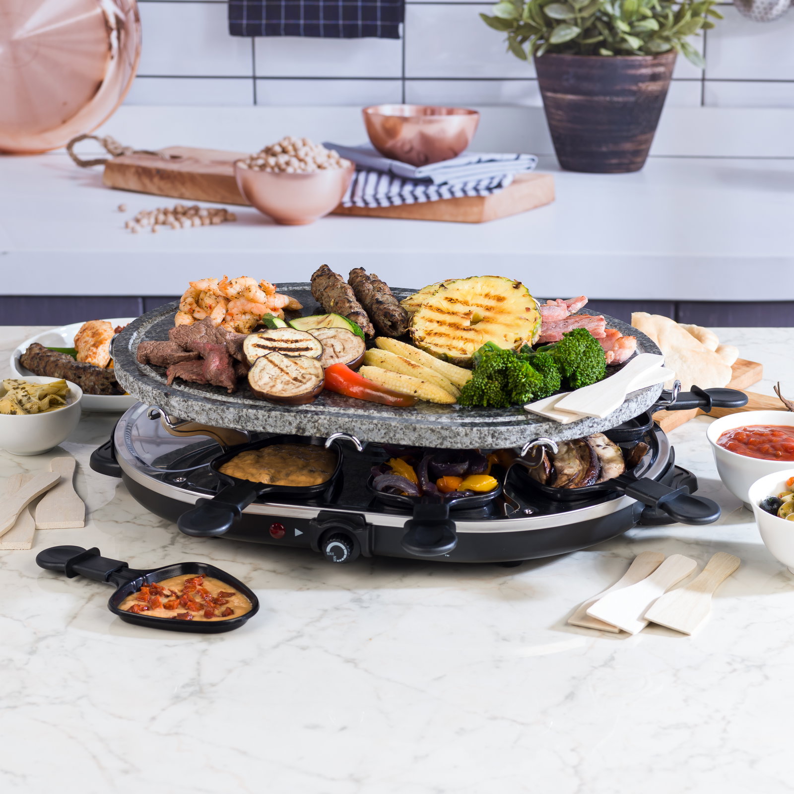 Giles & Posner EK1872GV2VDE Tabletop Stone Raclette
