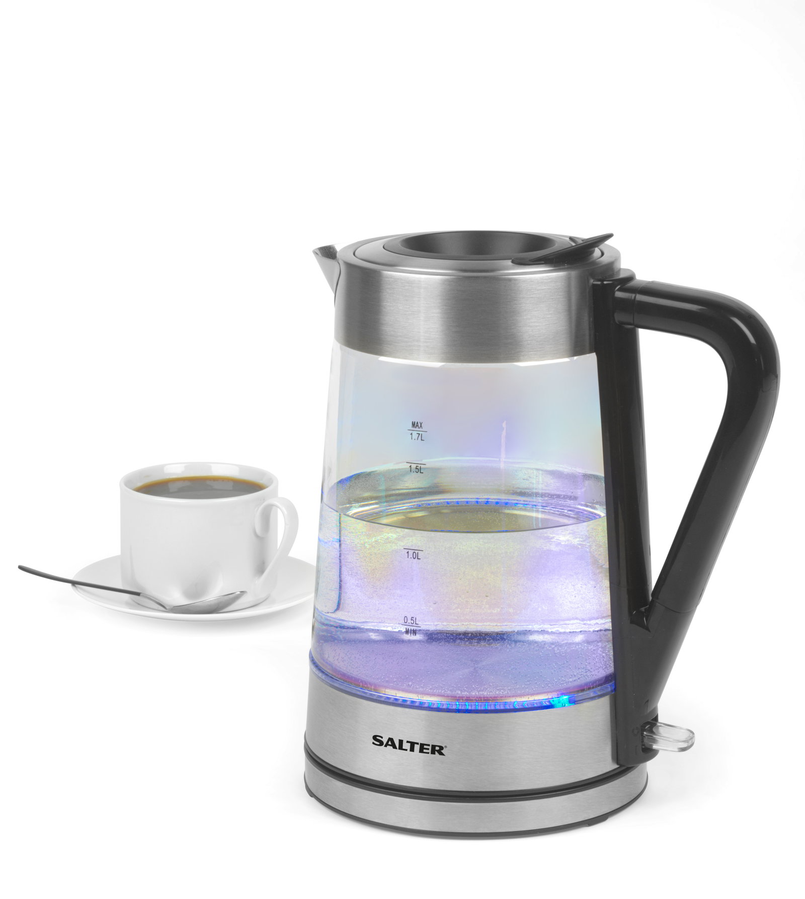 Salter EK5078IRFVDE Iridescent Glass Kettle