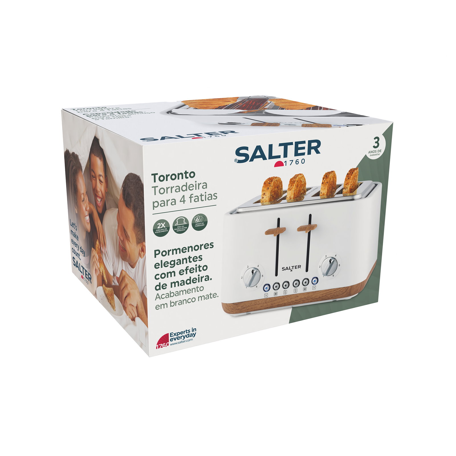 Salter EK5823WHTVDE Toronto 4-Slice Toaster