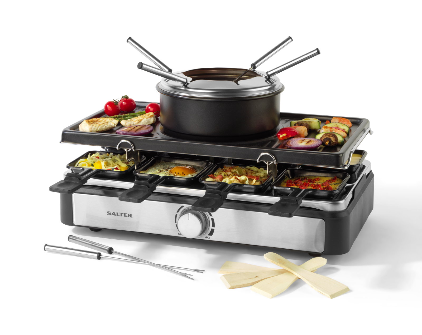 Salter EK4513VDE 2 in 1 Raclette & Fondue Set