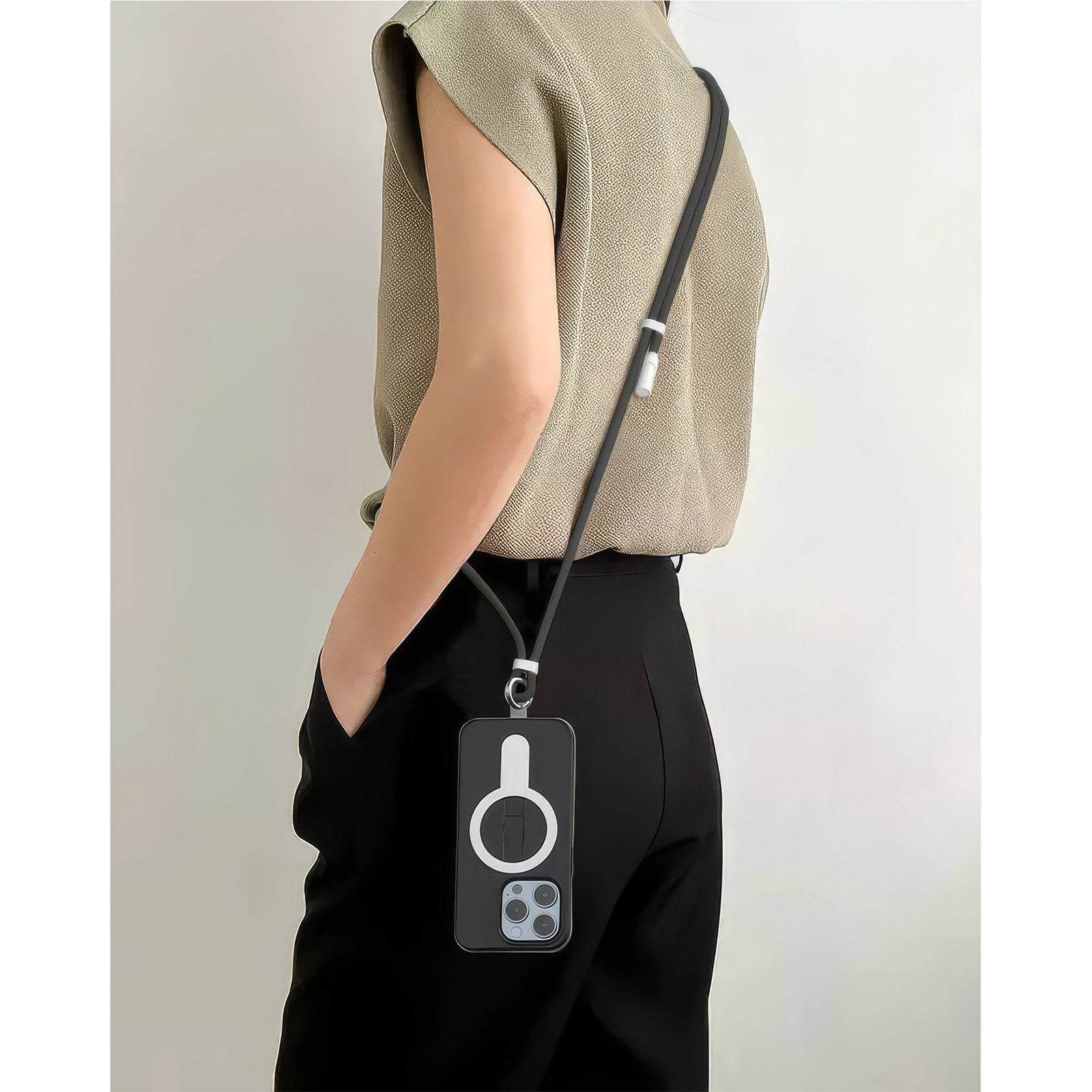 Sbox LANYARD BLACK Type-C -Type-C 1.5m Black