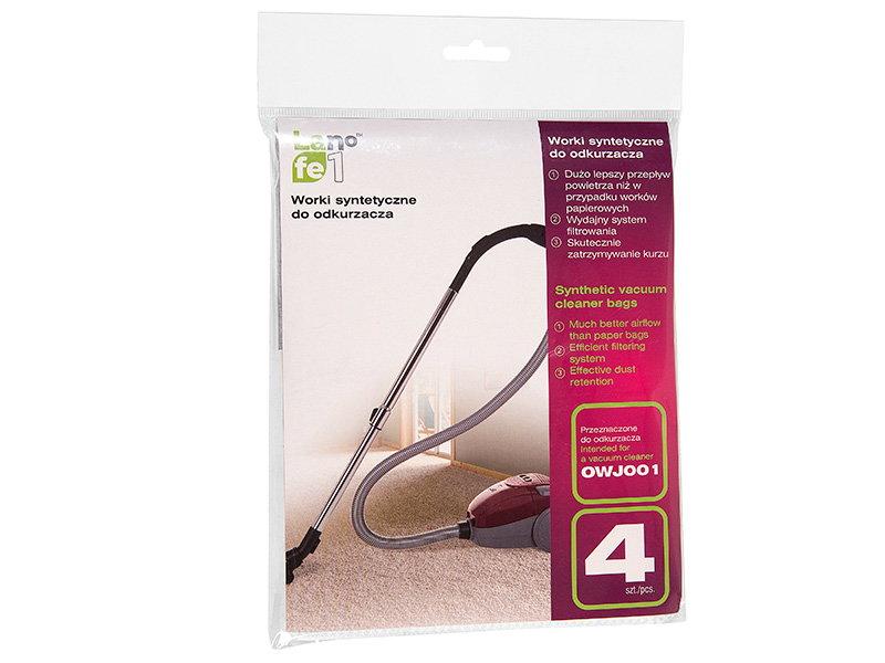 Lafe 46554 Synthetic Vacuum Cleaner Bags 4 pcs for Lafe OWJ001